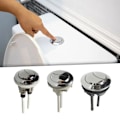 Miniatyrbild 4 av 4: Toalett Dubbelspolningsknapp Toalett Cistern Spolning Ersättning Silver (C)