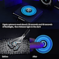 Miniatyrbillede 4 af 4: Wabjtam Fidget Spinners, Metal Finger Hand Spinner Legetøj med Glødende Lys, Aurora Grå