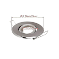 Miniatyrbillede 5 af 5: 2 x Mr11 Downlight Fitting Gimble Satin Krom Med Lampeholder 70mm