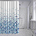 Miniatyrbillede 5 af 5: Bruseforhæng, Bruseforhæng 180x200 Cm, Maskinvaskbart Polyester Bruseforhæng Med Vægtede Bundkant Og 12 Kroge