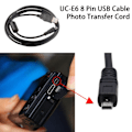 Miniatyrbillede 2 af 5: USB-kabel 150cm Lang Nem Forbindelse Stabil Transmission Højhastighedsoverførsel UC-E6 8-polet Kamera Mini USB-datakabel til Nikon