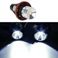 Miniatyrbild 2 av 3: 1 par 8000k Vita LED Angel Eye Markör Halo Ljuslampor För- E39 E53 E60 E63 E64 E66 E87 5 6
