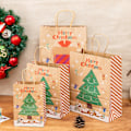 Pikkukuva 5 / 5: 12 kpl/setti Candy Bag -kahva, suuri kapasiteetti, paperi, iloinen joulu, juhla-suosiolahjapussi kotiin