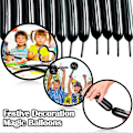 Miniatyrbillede 4 af 5: 50 Stykker 260 Lange Twist Balloner DIY Lange Balloner Modellering Balloner Multi-farve til Julefødselsdagsfest Dekoration (Sort) - - (C)