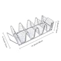 Miniatyrbilde 3 av 4: Tacoholdere i rustfritt stål Taco Shell Holder Stativ for steking i ovn Rustfritt Tacobrett Plater Holder 4 Tacos Stativ for sprø skall