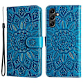 Miniatyrbilde 1 av 5: Etui med stativ, lommebok, støtsikker PU-lær for Samsung Galaxy A15 5G Blue Style B Samsung Galaxy A15 5G