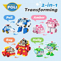 Miniatyrbild 2 av 5: SBSG Robocar Poli Transformerrobot, 4\" Transformerbar Actionleksak Figurfordon, Polis Nödsituationfordon Leksaksserie, Semesterfödelsedag Räddningsbilsleksaker