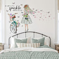 Miniatyrbild 4 av 5: 1st DIY Fe Älva Flicka Cykel Väggdekor Blomma