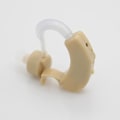 Miniatyrbillede 4 af 5: Venstre / Højre Høreapparat Mini Bag Øret Mini Stemmeforstærker Beige (C)