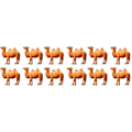 Miniatyrbillede 2 af 2: 12 stk. Miniature Kamelmodeller Pvc Kamelfigur Animal Model Skrivebords Pynt Børns Legetøj A