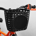 Miniatyrbild 5 av 5: Barncykelkorg för pojke flicka främre cykelstyren vattentät korg med fästrem tonåring liten cykelkorg (C) rose with stickers