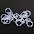 Miniatyrbilde 2 av 5: 10 stk. Knapp Silikonring Smokkeholder Mannekeng Adapter Transparent (C)