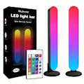 Miniatyrbild 2 av 5: 2-pack LED-remsor - Avancerad RGB Smart-belysning med musiksynkronisering - 24-knappars fjärrkontroll - Atmosfärisk bakgrundsbelysning för TV och mångsidig skrivbordslampa