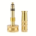 Miniatyrbillede 3 af 5: 1 stk., Robust Messing Slangemundstykke, Justerbar Drejning, Jet Sweeper Have Sprinkler, Holdbar Metal, Lækagesikker, Højtryk, 1,17 Tommer Diameter Til Udendørs