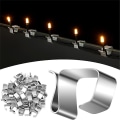 Miniatyrbilde 2 av 5: 50-pakke/sett Holdbare Rennskjærsklips for Lyslenker, Tunge Metallhengere, Lysmontering for Hjemmefestdekorasjon[C] Large manganese steel 50PCS