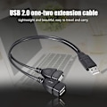 Pikkukuva 2 / 5: USB-jakaja USB 2.0 Y-jakaja Latauskaapeli 1 Uros - 2 Naaras Virtajohto (FCC)