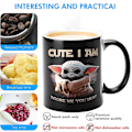 Miniatyrbilde 4 av 5: Varmefargeendrende krus, wmancok 11 oz magisk keramisk kopp for kaffe te melk, yoda baby bilde avslørt når varm væske tilsettes [C]