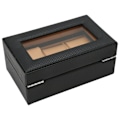Miniatyrbillede 4 af 5: Urboksholder Elegant Let Luxus 3 Slots Låsbar Støvfri Urboks med Glasplade Sort[C]