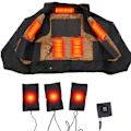 Miniatyrbilde 1 av 5: 5-i-1 Elektrisk Varm Vest Oppvarmingsplater USB Vinterkroppsvarmer