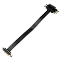 Miniatyrbillede 2 af 5: PCIE X1 Riser Kabel Dobbelt 90 Graders Højre Vinkel PCIe 3.0 X1 til X1 Forlængerkabel 8Gbps PCI Express