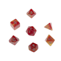 Miniatyrbild 4 av 5: 3x7st Polyedriska Tärningar D4 D6 D8 D10 D12 D20 för DnD RPG Spel Röd Gul (C)