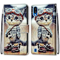 Miniatyrbilde 2 av 4: For ZTE Blade A5 2020 Farget Tegning Kryss Tekstur Horisontal Flip PU Lærveske med Holder & Kortspor & Lommebok & Lanyard (FCC)