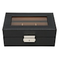 Miniatyrbillede 1 af 5: Urboksholder Elegant Let Luxus 3 Slots Låsbar Støvfri Urboks med Glasplade Sort[C]