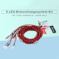 Miniatyrbillede 2 af 5: 8 LED Lys System Kit Simulerende Blinkende Lys Til RC Flyvemaskine Helikopter