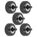 Miniatyrbillede 2 af 5: 5 stk. Urkrone Reservedele Sort Stål Krone Urhoved Udskiftning Tilbehør til Kvarts Mekanisk Ur 7mm / 0,28 tommer[C]