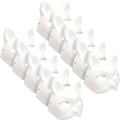 Miniatyrbild 2 av 5: 10 st Therian Cat Masker Set - Ren Vit, DIY & Anpassningsbar - Perfekt för Halloween, Maskerad & Cosplayfester -, Bekväm Halv ansiktsdesign