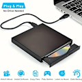 Miniatyrbilde 5 av 5: Kompakt USB 2.0 Ekstern CD/DVD-stasjon - Bærbar CD-RW & DVD-RW-brenner for bærbare og stasjonære datamaskiner