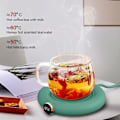 Miniatyrbillede 5 af 5: Kaffekopvarmer, Automatisk Afbrydelse USB Kopvarmer, Elektrisk Drikkevarmer, Te Drikkevarmer Bakke Kop Pad Varmeunderlag Pad 220V