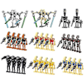 Miniatyrbillede 1 af 5: 28 stk. Battle Soldiers Minifigurer, Generaler og Droids med Våben Kit Sæt, Byggeklodser Figurer Legetøj Børnegave