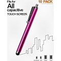 Miniatyrbild 3 av 5: 10-pack Universal Kapacitiv Stylus för Pekskärmar - Fungerar med iPad, iPhone (Slumpmässiga Färger) (FCC)