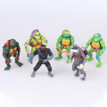 Miniatyrbild 2 av 4: 6-pack Teenage Mutant Ninja Turtles Actionfigurer Samlarfigurer Leksaker Modelldockor Spelsats Skrivbordsdekorationer Födelsedagspresenter för Barn & Vuxna