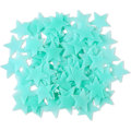 Miniatyrbild 1 av 5: 100 st Blå Självlysande Stjärnor Fluorescerande Självlysande Plast Väggdekaler Muraler Dekaler för Heminredning Tak Väggdekoration (C)