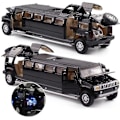 Miniatyrbilde 1 av 5: Høy Simulering 1:32 Legering Hummer Limousine Metall Diecast Bilmodell Trekk Tilbake Blinkende Musikk Barn Lekebiler