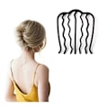 Miniatyrbild 5 av 5: Hårklämma Hårnål Hårknut Chignon Nål Hårgaffel Franska Hårnålar 4-Prickig Hårpinne Hårknutshållare Accessoarer för Kvinnor och Flickor I6(FCC)