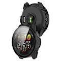 Miniatyrbild 5 av 5: För Garmin Forerunner 265S Repskydd PC Klockfodral med Härdat Glas Skärmskydd - (FCC)
