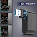 Miniatyrbild 2 av 4: 4-Port USB 3.0 Hub 180 Graders Rotationsbar USB-splitter med 3 USB-portar 1 USB C PowerData P (FCC)