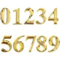 Miniatyrbilde 1 av 5: 10 stk Selvklebende 3D Husnummer Postkasse Adresse Nummer 0-9 (svart) (yu-1) [C] color 3
