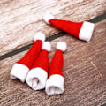 Miniatyrbild 2 av 5: 150-pack Mini Jultomtehatt Koppar/Flaska Överdrag - Jultomtehatt Hållare för Hantverk och Julparty Dekoration