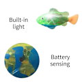 Miniatyrbild 3 av 5: 5 st Elektronisk Fisk Baby Sommar Badleksak Husdjur Kattleksaker Simmande Robotfisk med LED-ljus Vatten Simbassäng Badkar Leksaker