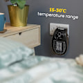 Miniatyrbilde 5 av 5: 500W Keramisk Pluggvarmer, Justerbar Termostat, 12 Timers Timer & LED-Skjerm, 2 Viftemodus, Svart