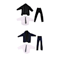 Miniatyrbild 2 av 4: Fashion Dockkläder Dock Business Kostym Kläder För Barbie Ken Dockor Svart[C]