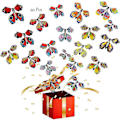 Pikkukuva 1 / 5: Magic Butterfly 20 kpl Taika Lentävä Perhoskortti Syntymäpäivälahjaksi, Esitystarvikkeet Yllätyslahjat (C)