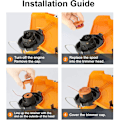 Miniatyrbild 5 av 5: Set med 6 trimmerlinor för Worx WA0004.1/WA0010, kompatibla med Worx WG154 WG163 (6 linor + 1 lock) (C)