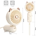 Pikkukuva 2 / 5: Kädessä pidettävä tuuletin, Mini USB -tuuletin, Ladattava akkukäyttöinen kannettava tuuletin, 3 nopeutta. (C)