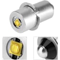 Miniatyrbilde 3 av 4: LED-lommelyktpære, erstatningspære lommelykt nødblinklys (2 stk, sølv)