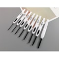 Miniatyrbild 3 av 5: N140 - Set med 8 st. snygga ergonomiska virknålar Svart / Vit Svart one size